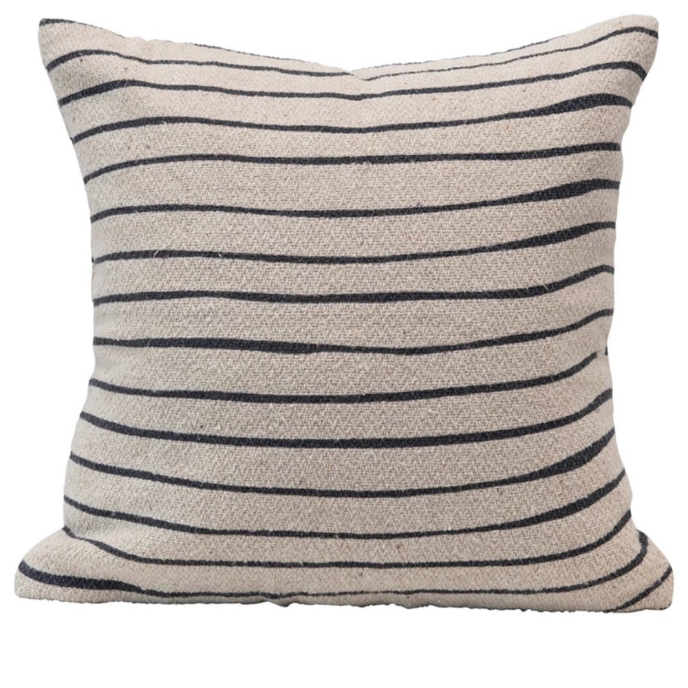Bloomingville Neutral Textured Striped Throw Pillow Covers.